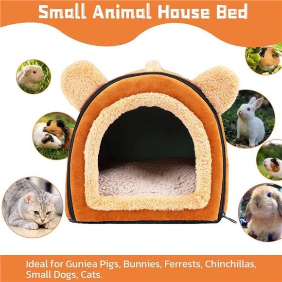 Pet Soft Guinea Pig Bed Rabbit Bed Cozy Guinea Pig Hideout House Bunny Hideout - Picture 2 of 8
